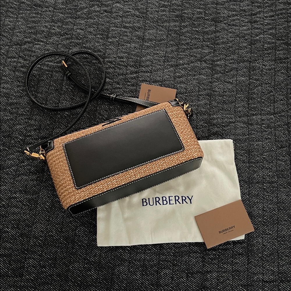 Burberry Black and Tan Freya Crossbody Bag - Picture 9 of 12